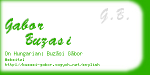 gabor buzasi business card